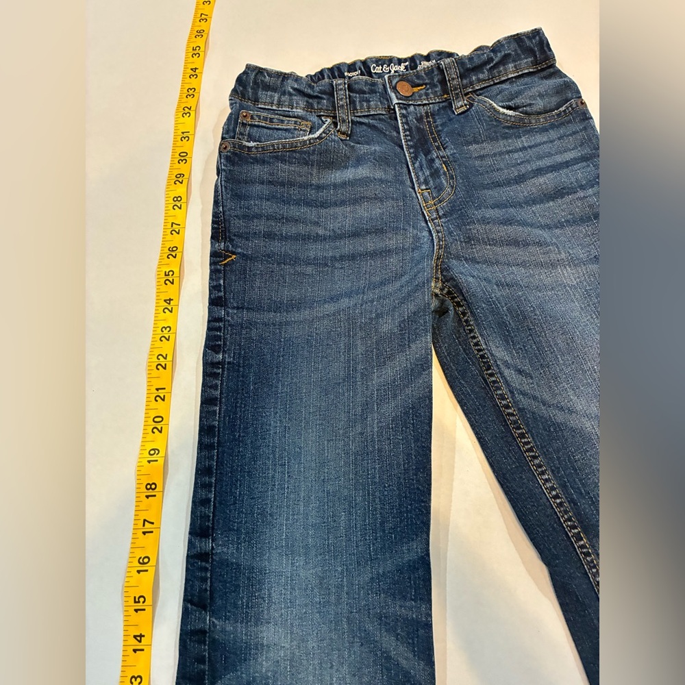 Cat & Jack Boys 10 Blue Denim Pants - Picture 4 of 8